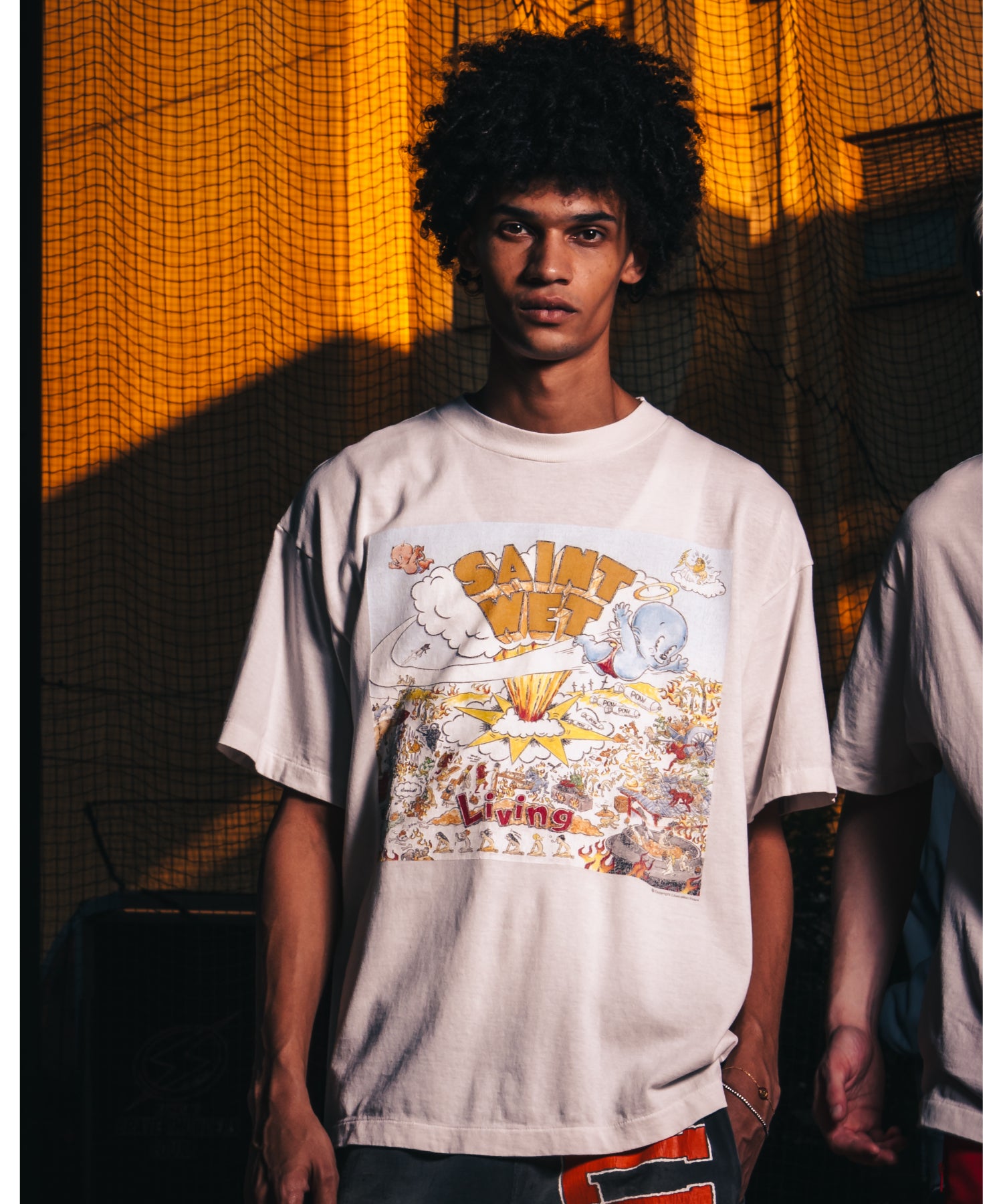 MGA* and ST ホワイト Tシャツ Mサイズ SS T-SHIRT/SAINT WET/WHITE - SAINT MXXXXXX (セントマイケル) - tops