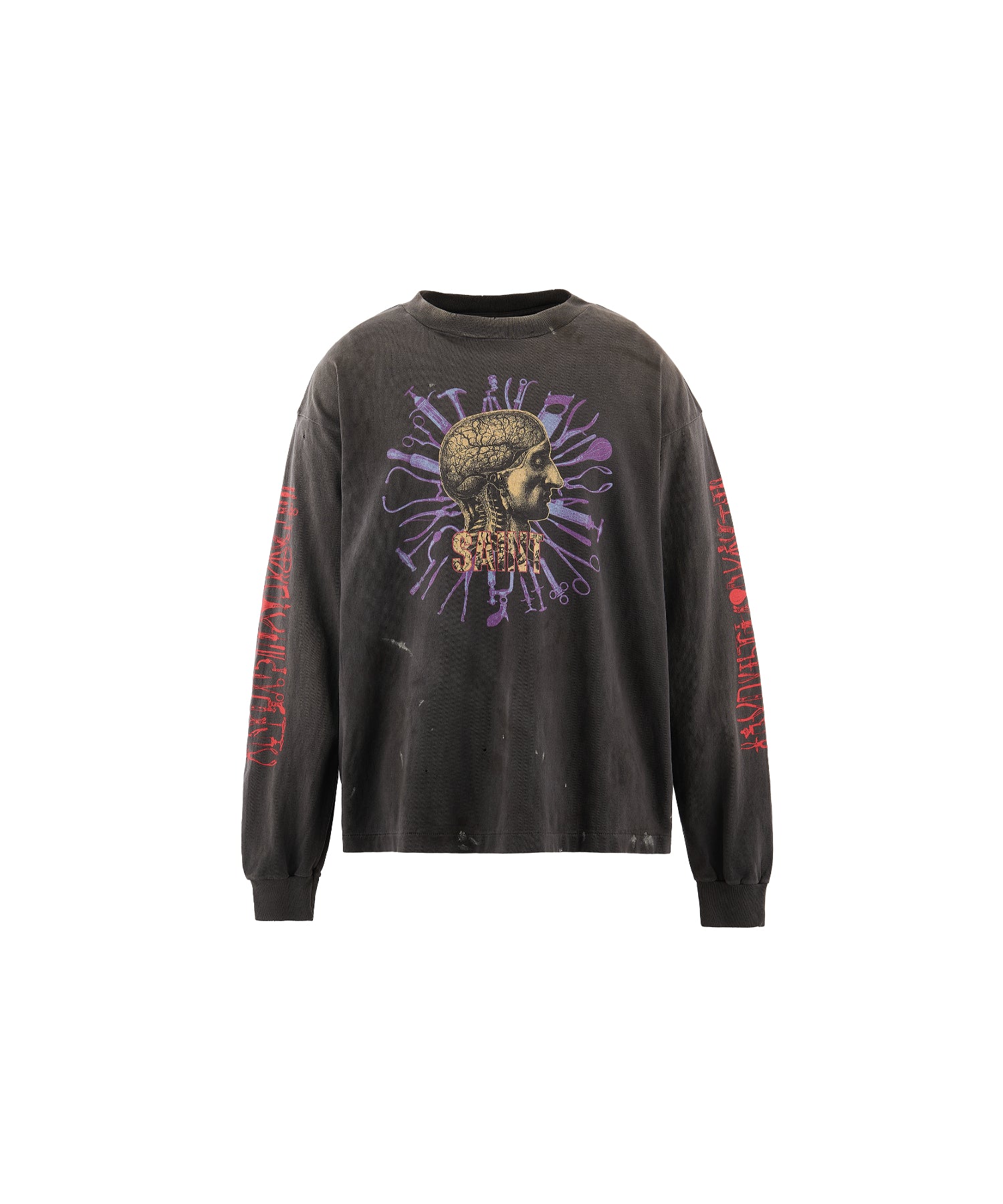 LS T-SHIRT/HEAD/BLACK - SAINT MXXXXXX (セントマイケル) - tops