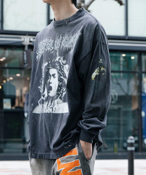 LS T-SHIRT/MEDUSA/BLACK