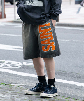 EASY SHORTS/CUT SEW/CHARCOAL