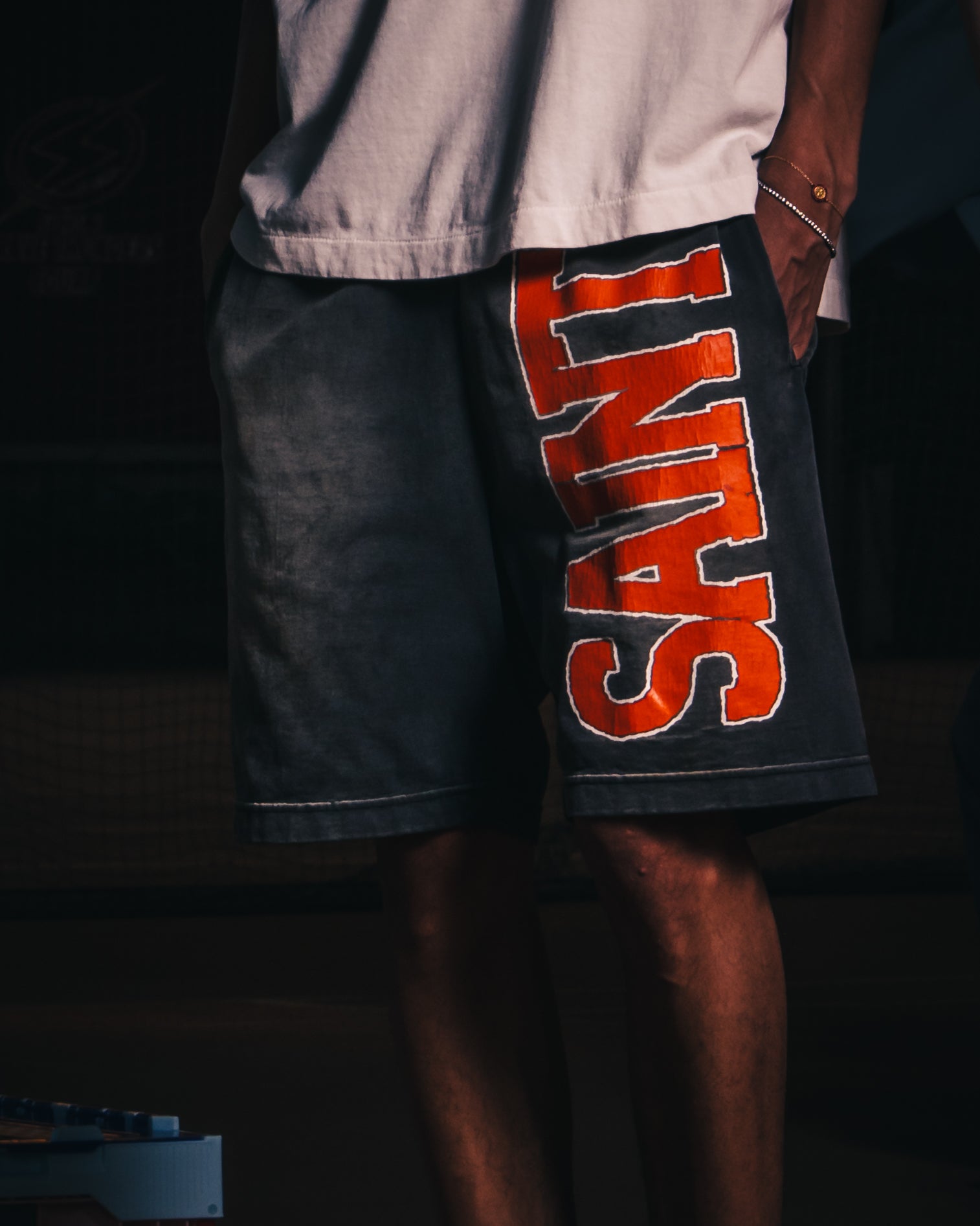 EASY SHORTS/CUT SEW/CHARCOAL