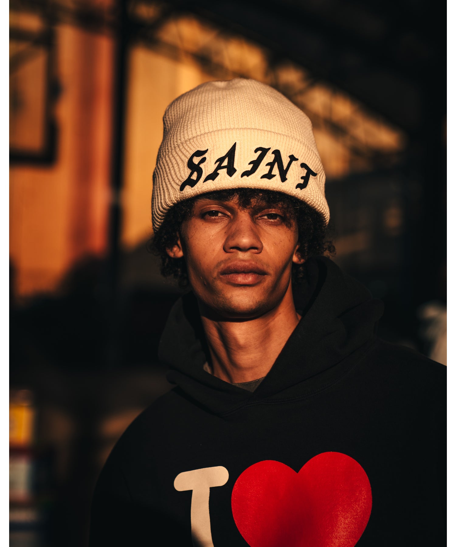 KNIT CAP / SAINT / WHITE