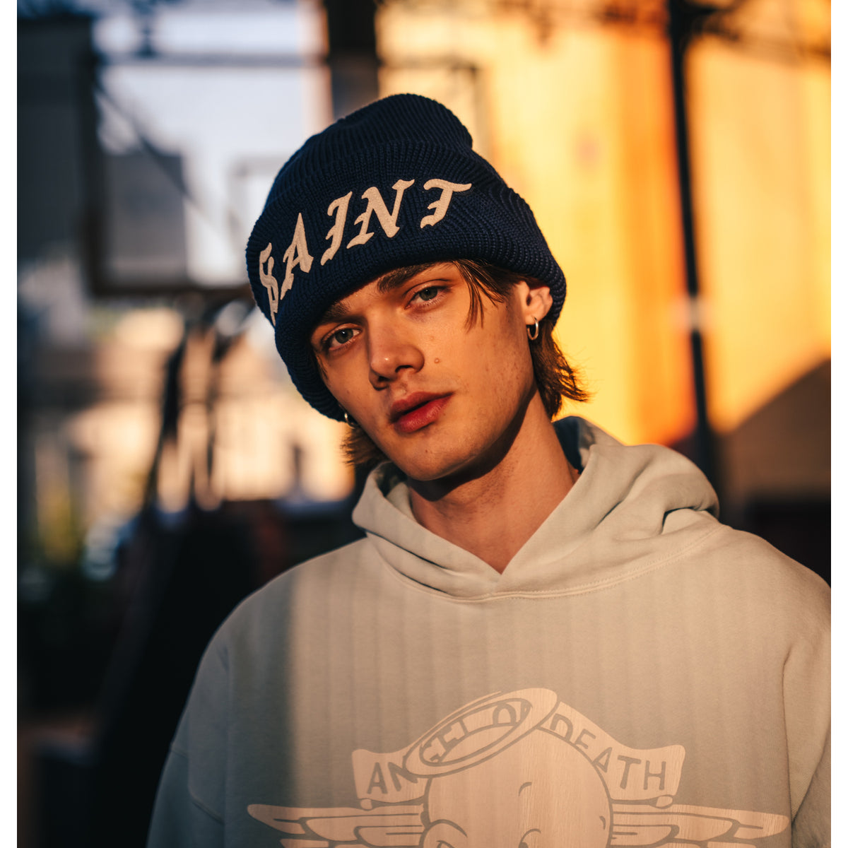 KNIT CAP / SAINT / NAVY - SAINT MXXXXXX (セントマイケル) - cap