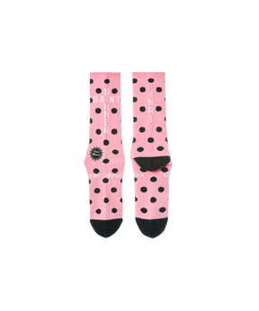 SOCKS / DOT / PINK+BLACK