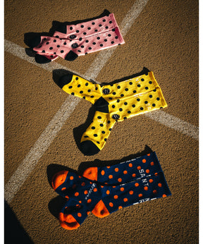 SOCKS / DOT / PINK+BLACK