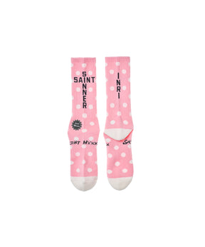 SOCKS / DOT / PINK+WHITE