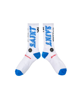 SOCKS/SAINT/WHITE+BLUE