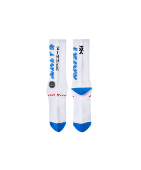 SOCKS/SAINT/WHITE+BLUE