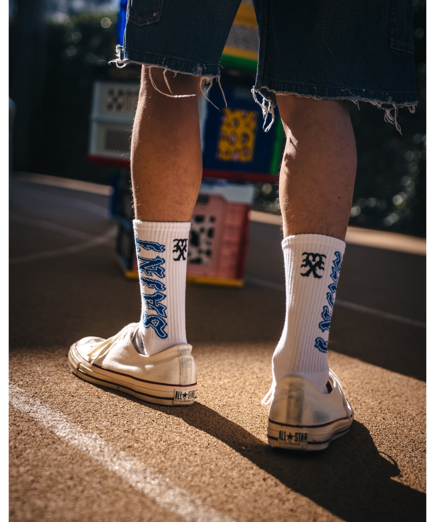 SOCKS/SAINT/WHITE+BLUE