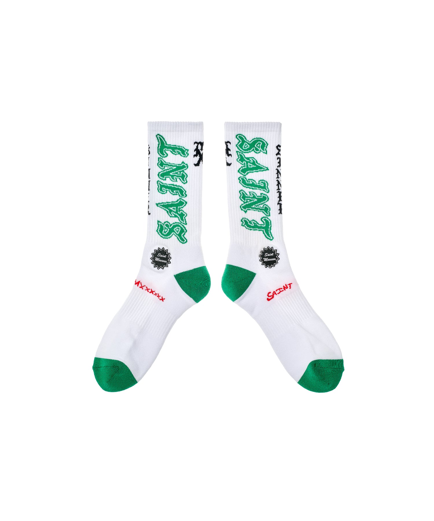 SOCKS/SAINT/WHITE+GREEN