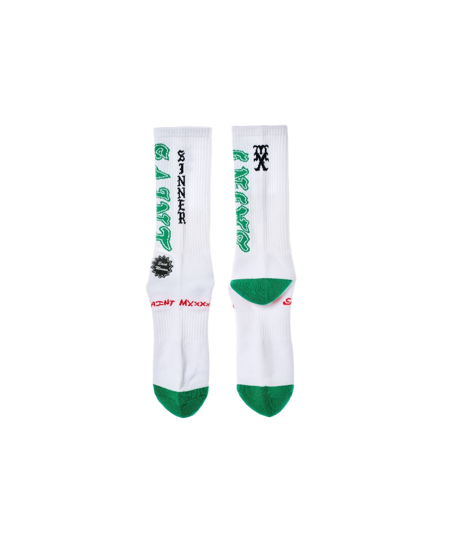 SOCKS/SAINT/WHITE+GREEN