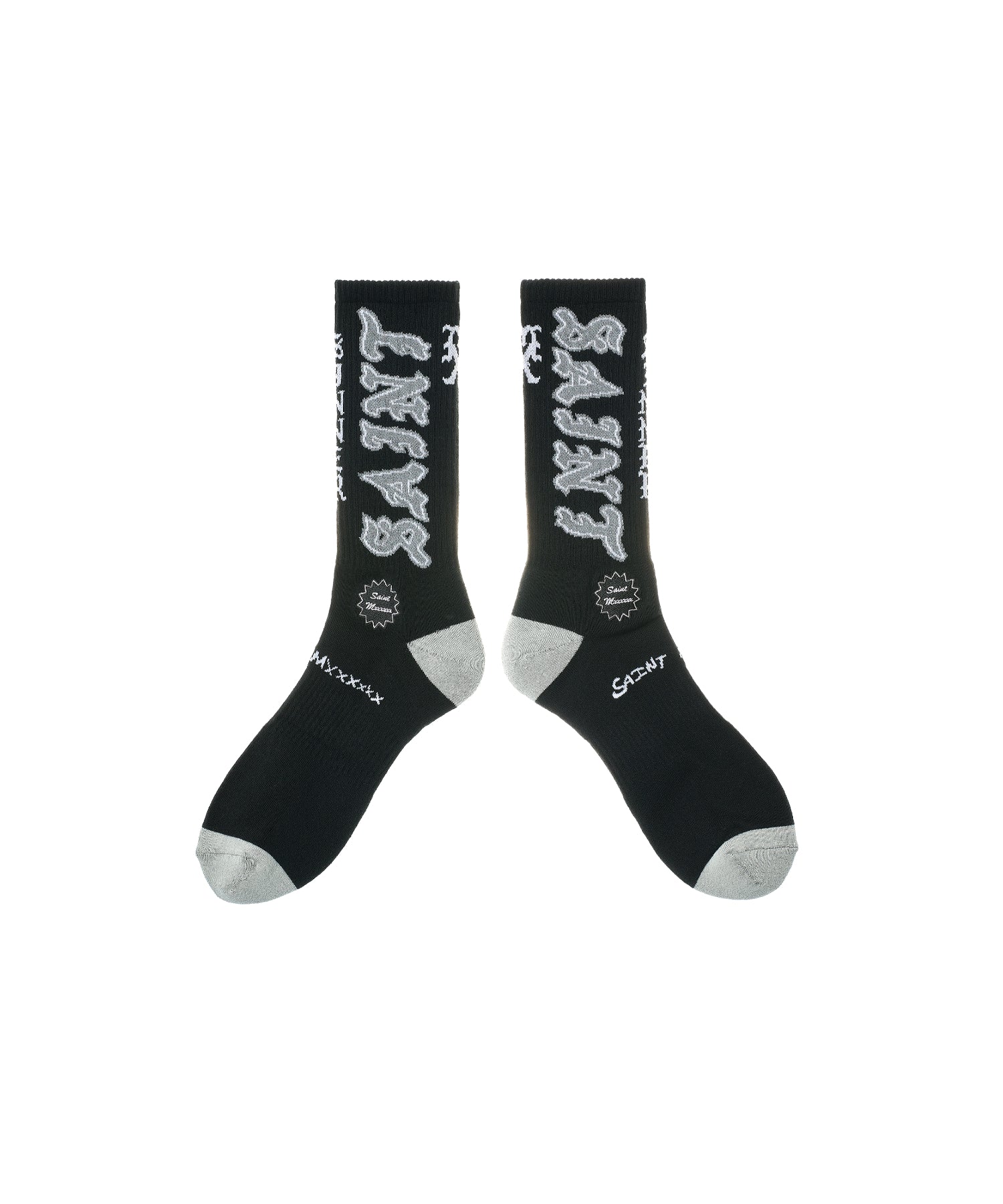SOCKS/SAINT/BLACK+GRAY