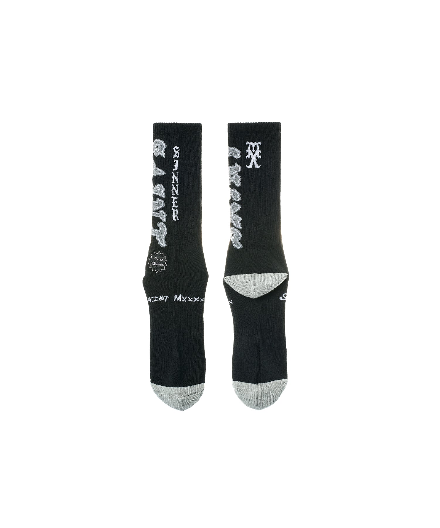 SOCKS/SAINT/BLACK+GRAY
