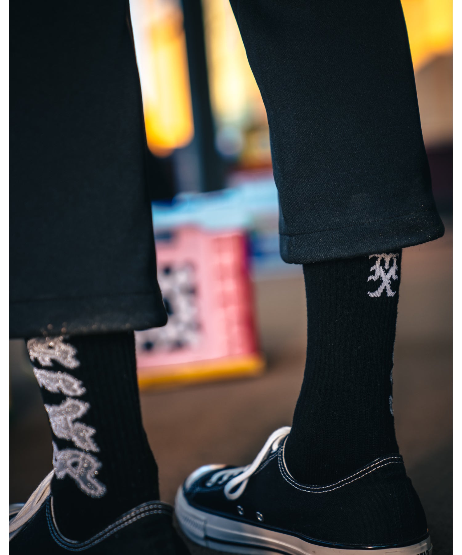 SOCKS/SAINT/BLACK+GRAY