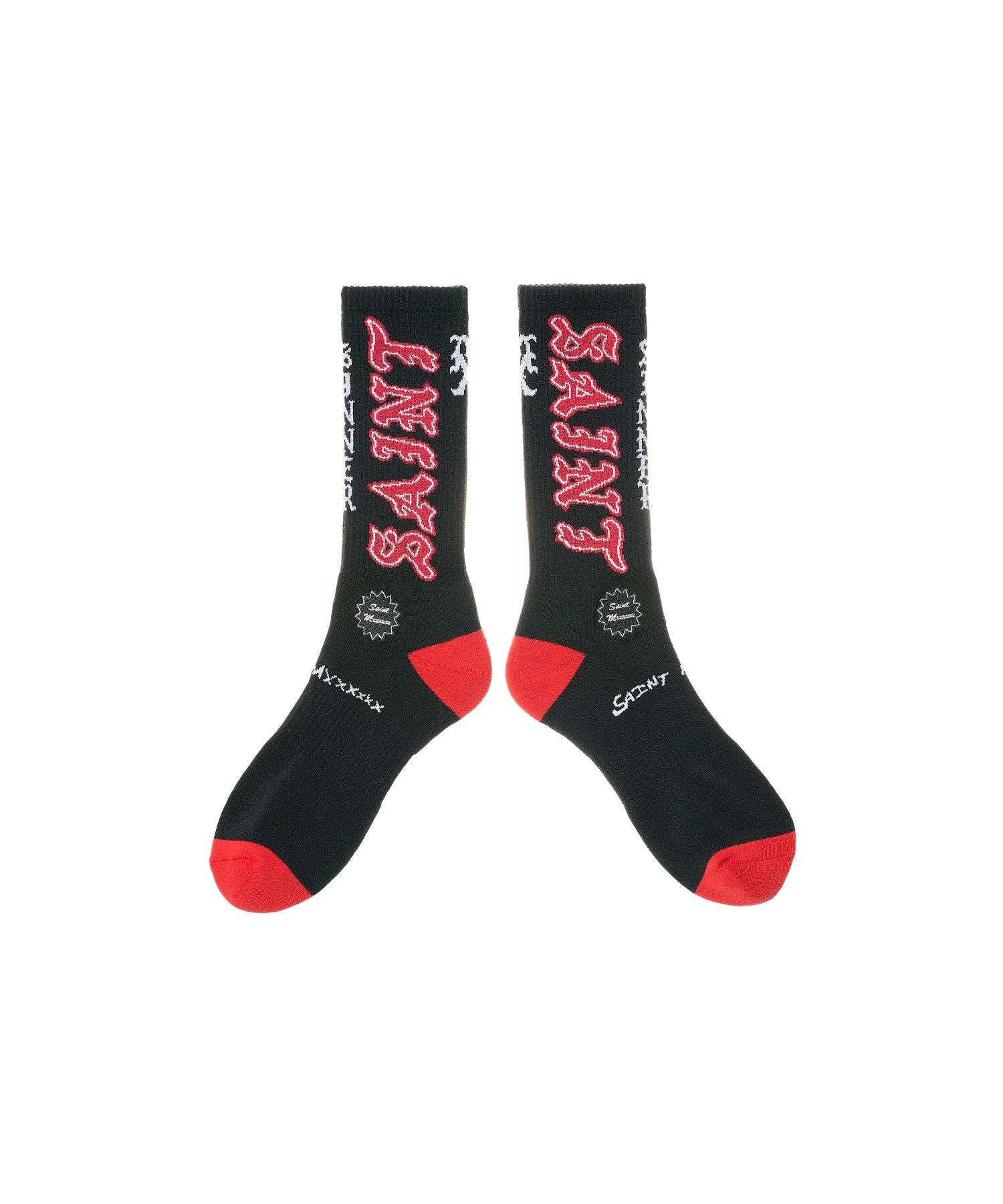 SOCKS/SAINT/BLACK+RED