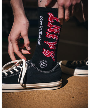 SOCKS/SAINT/BLACK+RED - SAINT MXXXXXX (セントマイケル) - goods