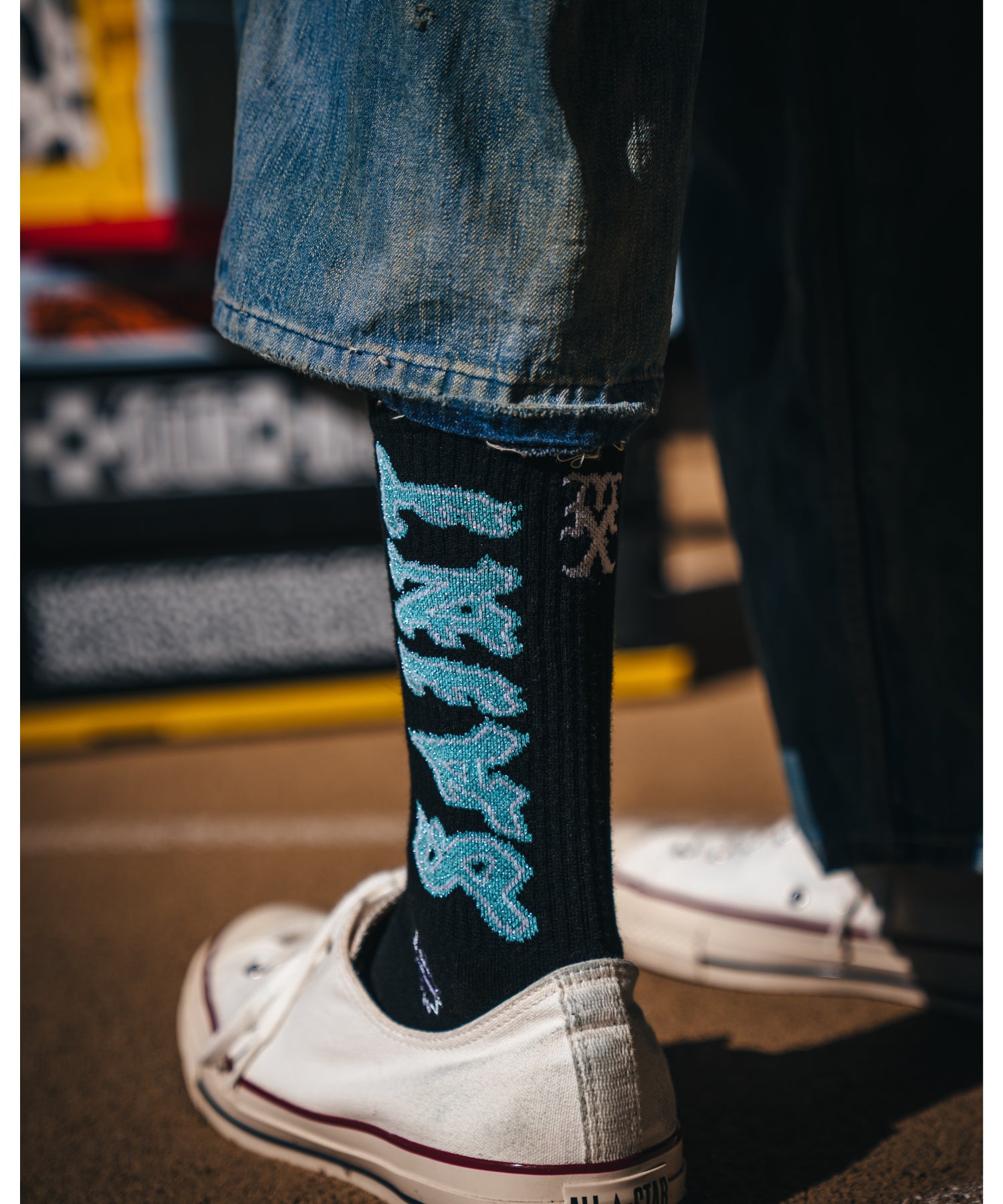 SOCKS/SAINT/BLACK+BLUE