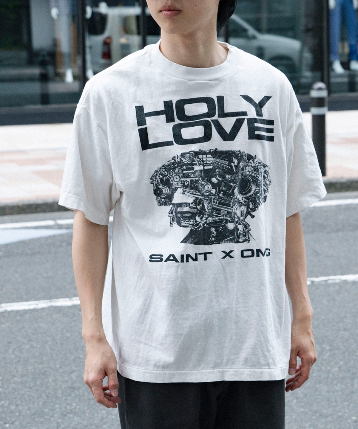 KK_SS T-SHIRT/HOLY LOVE/WHITE