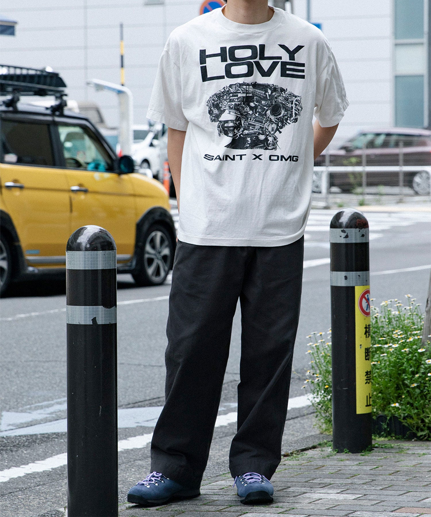 KK_SS T-SHIRT/HOLY LOVE/WHITE
