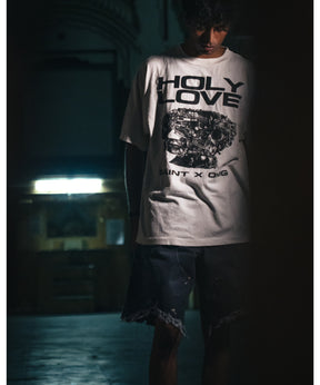 KK_SS T-SHIRT/HOLY LOVE/WHITE