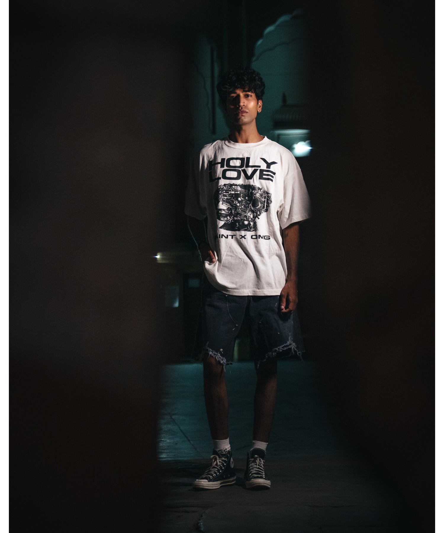 KK_SS T-SHIRT/HOLY LOVE/WHITE