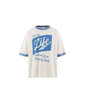 BOS_SS T-SHIRT/RINGER TEE/WHITE