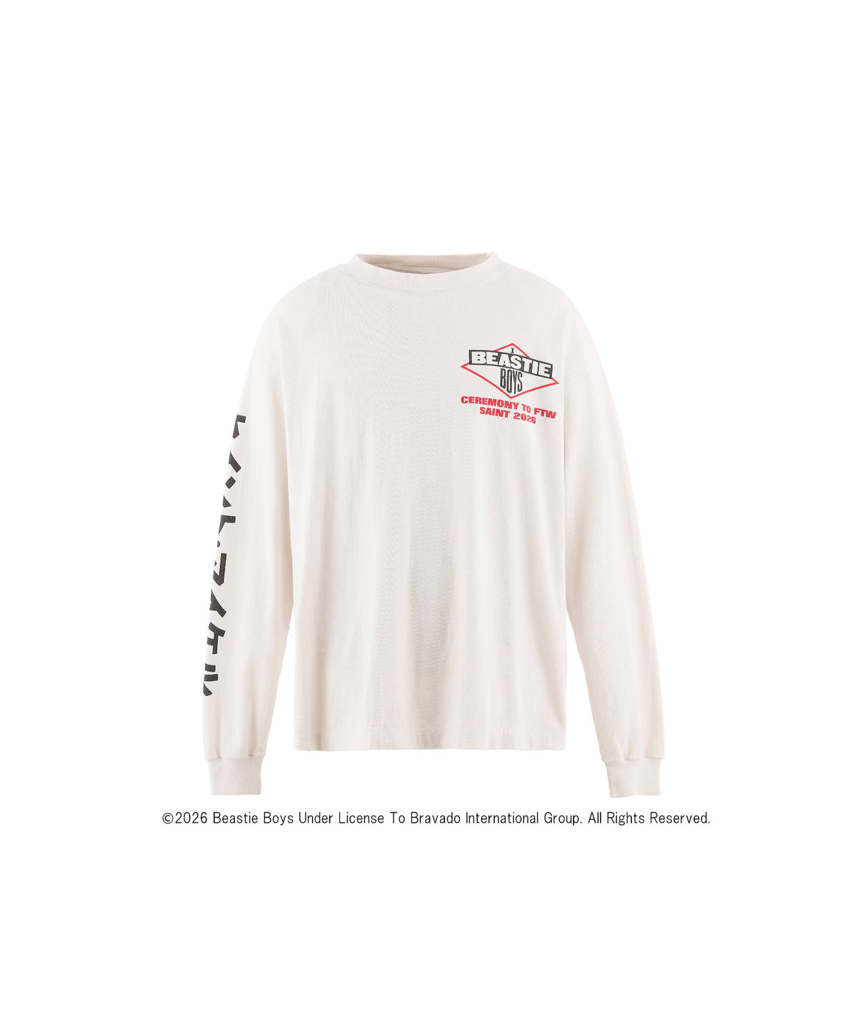 BTB_LS T-SHIRT/BEASTIEBOYS/WHT