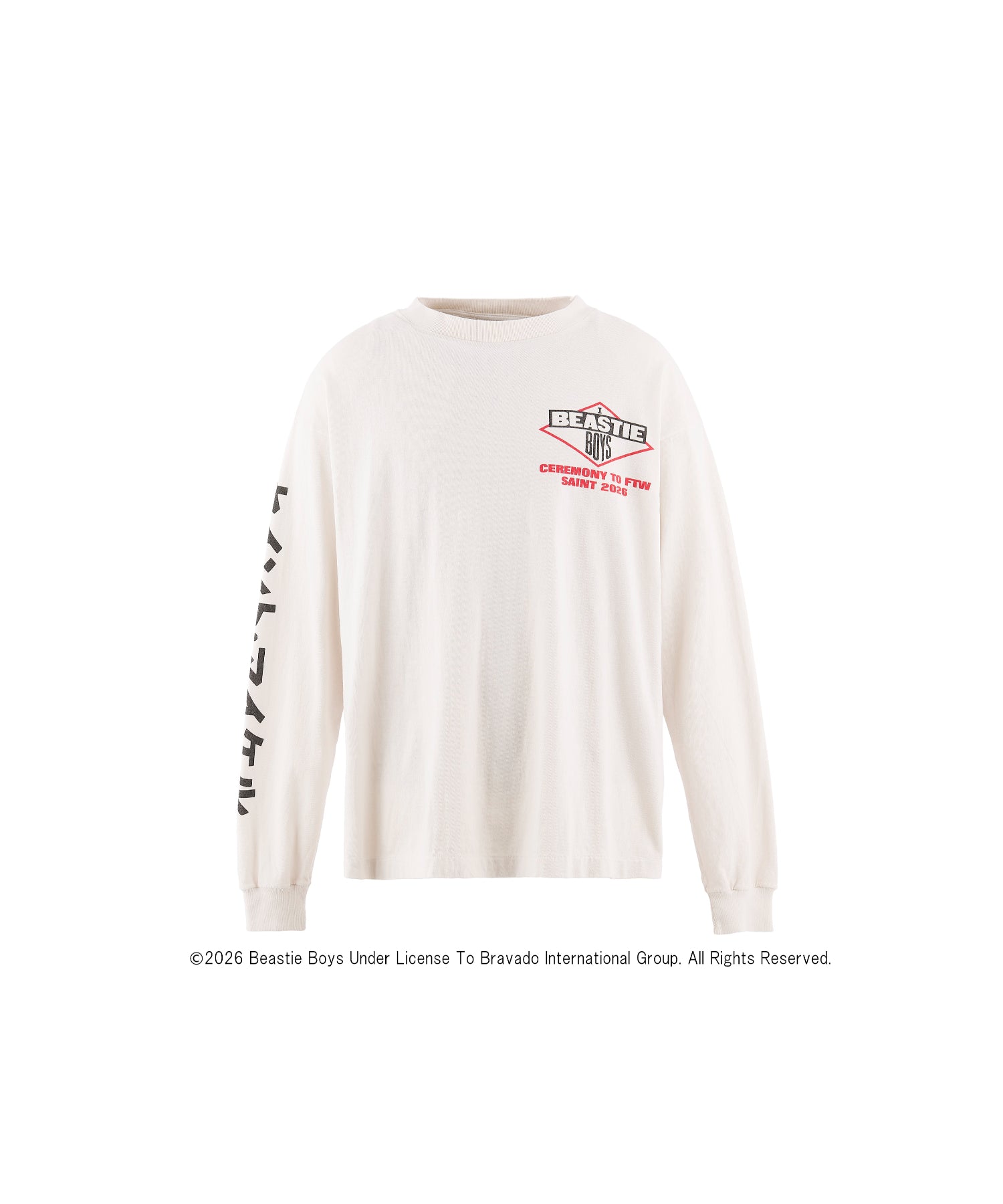 BTB_LS T-SHIRT/BEASTIEBOYS/WHT
