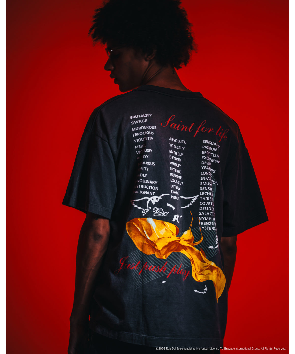 AS_SS T-SHIRT/AEROSMITH/BLACK