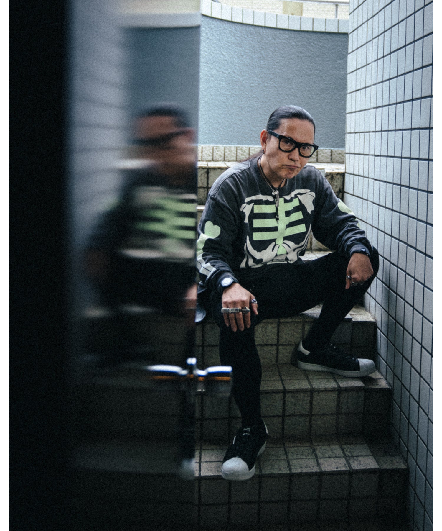 BH_LS T-SHIRT/BONE/BLACK