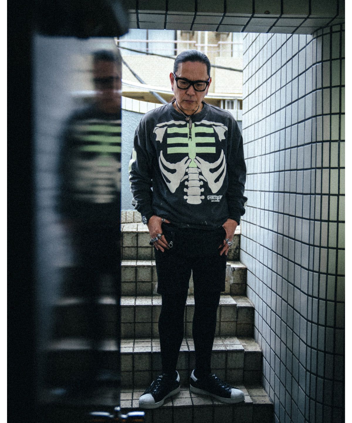 BH_LS T-SHIRT/BONE/BLACK