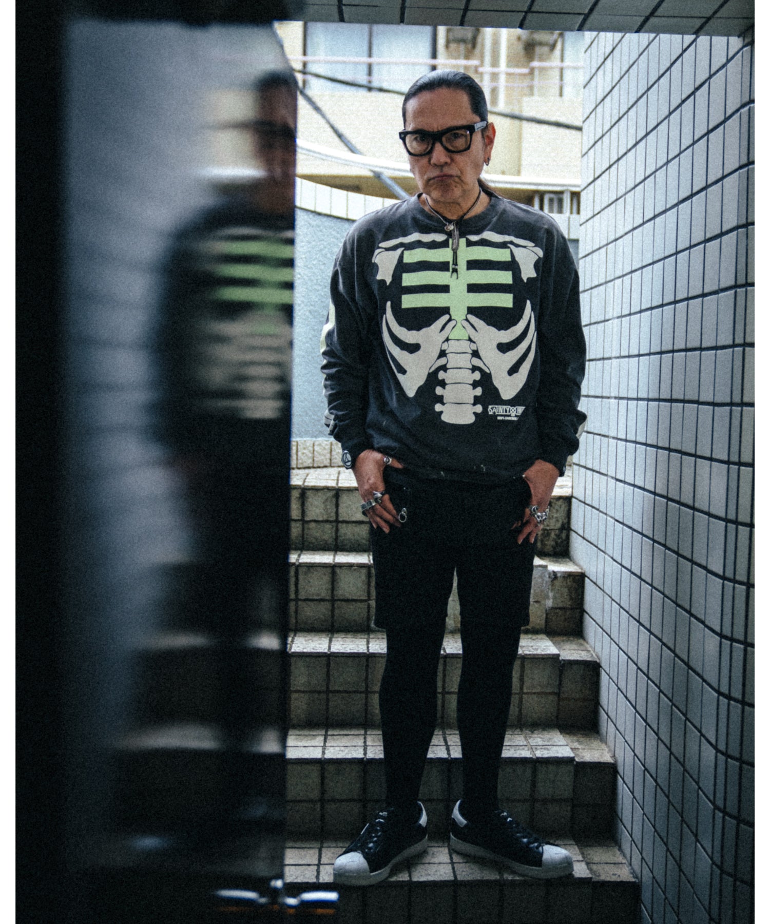 BH_LS T-SHIRT/BONE/BLACK