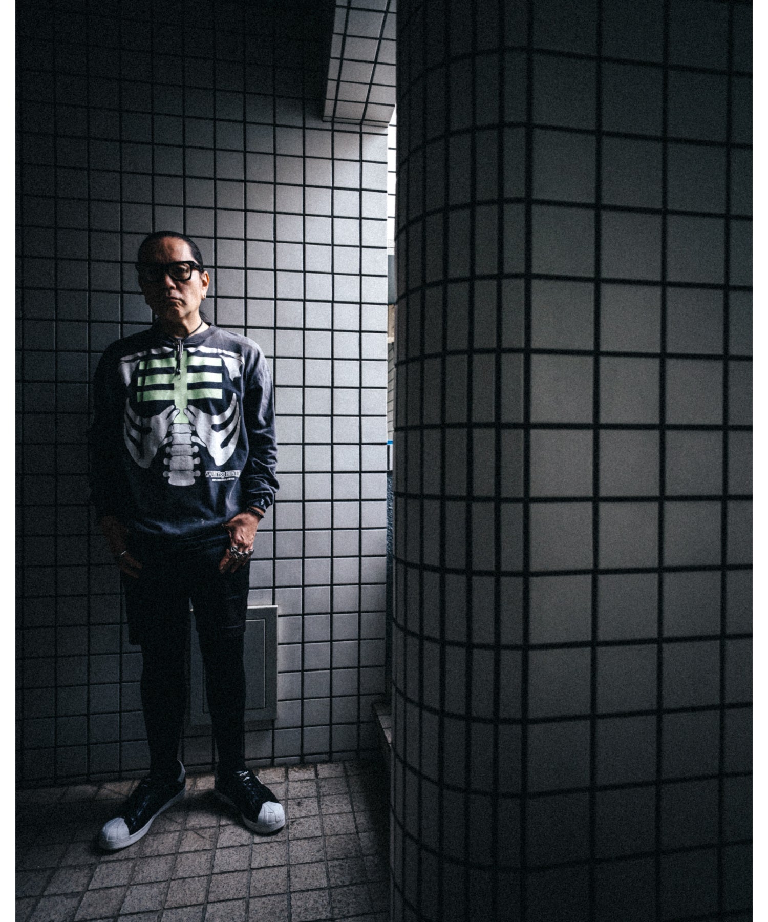 BH_LS T-SHIRT/BONE/BLACK