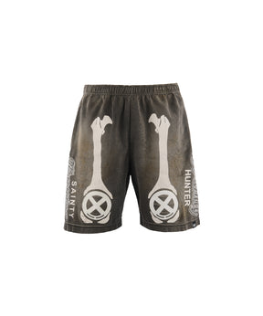 BH CUT SEW SHORTS/BONE/CHARCOAL