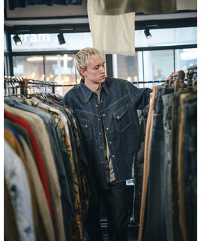 BBJ_DENIM SHIRT/REGID/BLUE