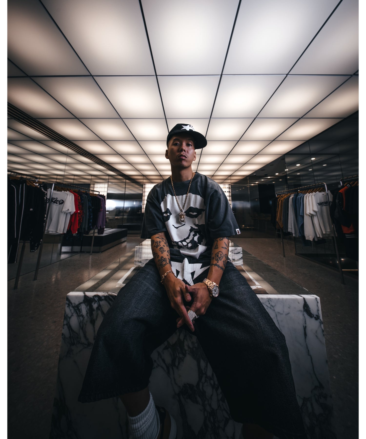 BAPE_SS T-SHIRT/ALWAYS LOVE/BK