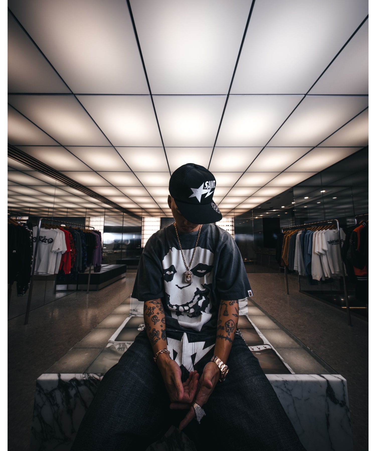 BAPE_SS T-SHIRT/ALWAYS LOVE/BK