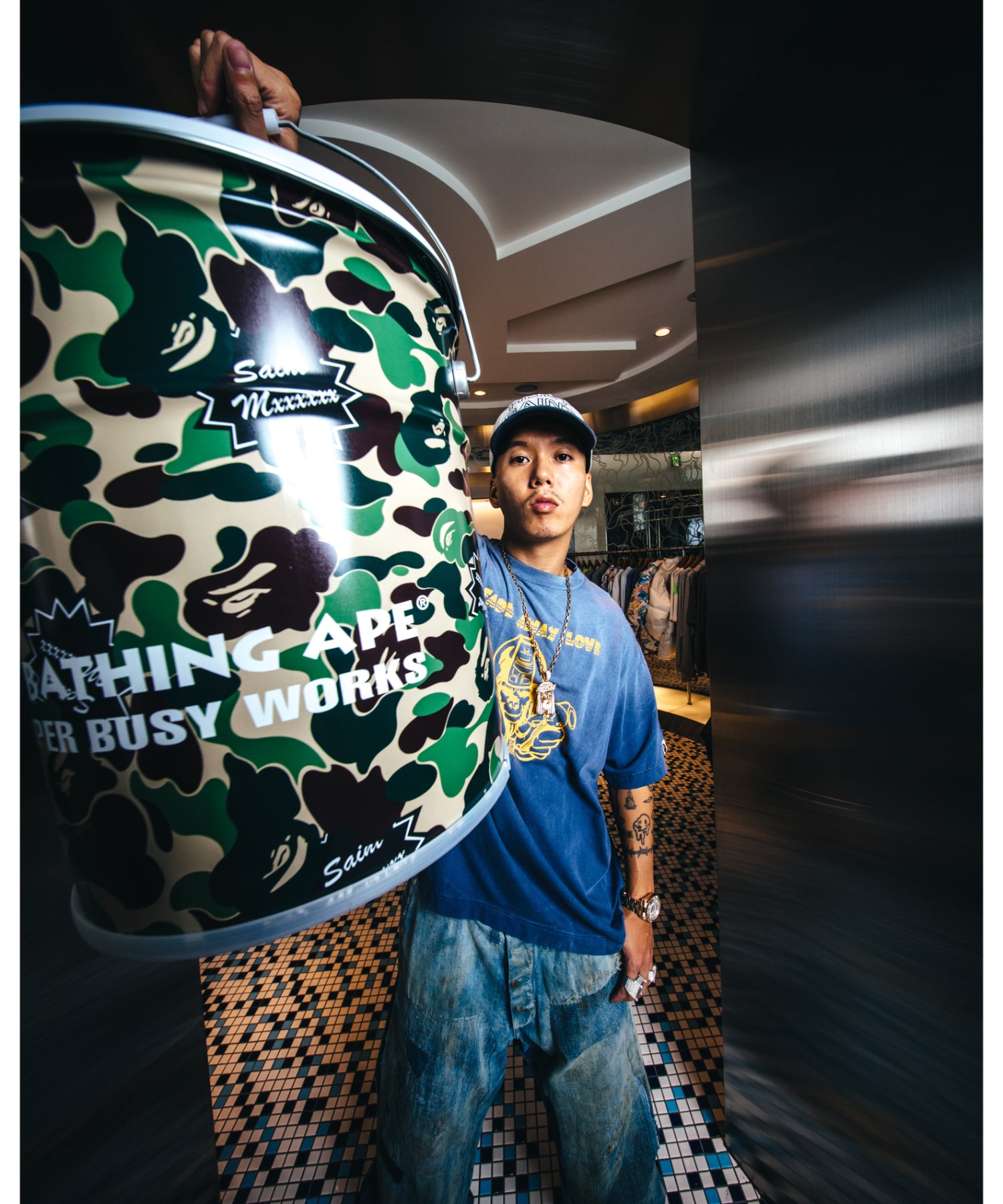 BAPE_CAN STOOL//CAMO