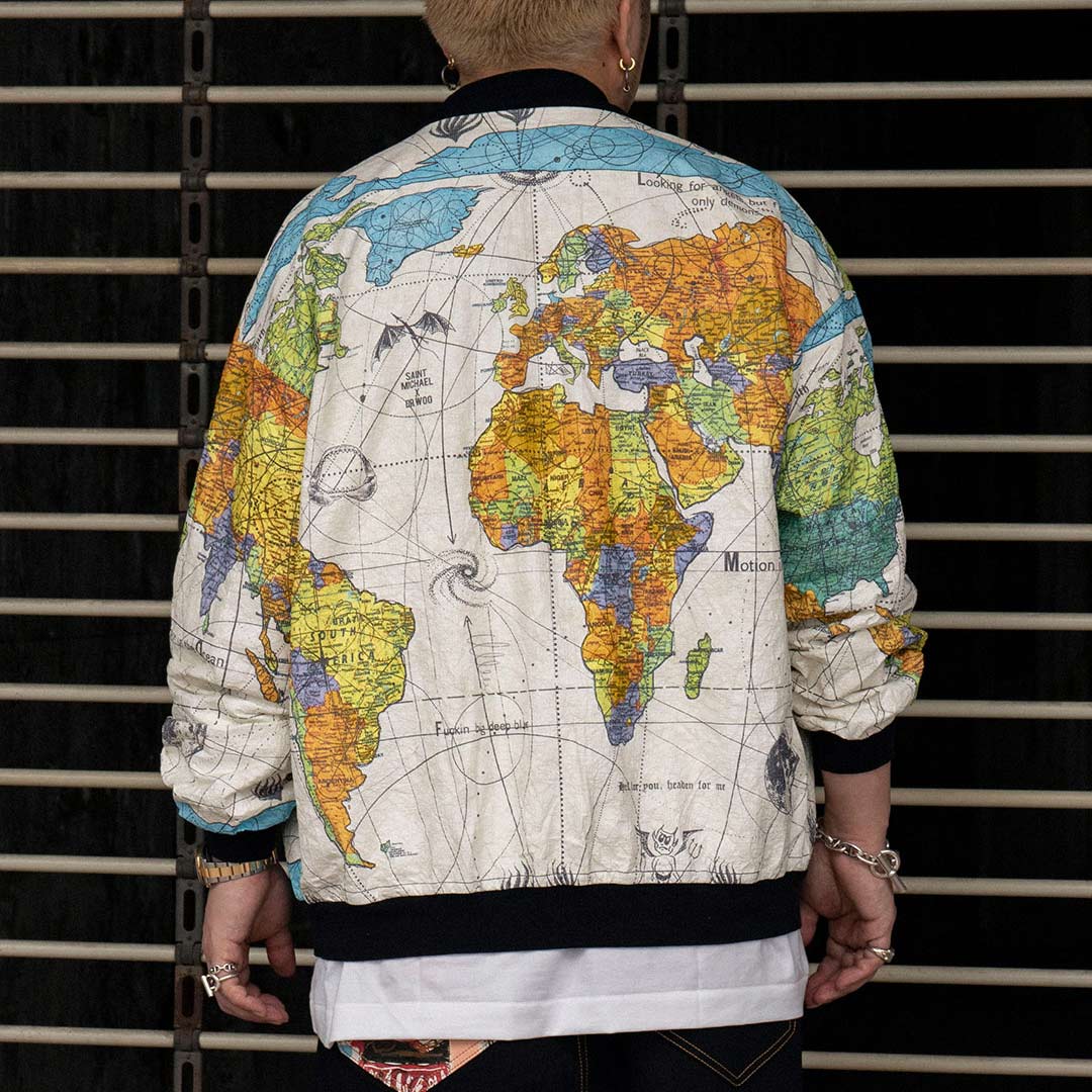 BJ_PARER JKT/WORLD MAP/WHITE - SAINT MXXXXXX (セントマイケル ...