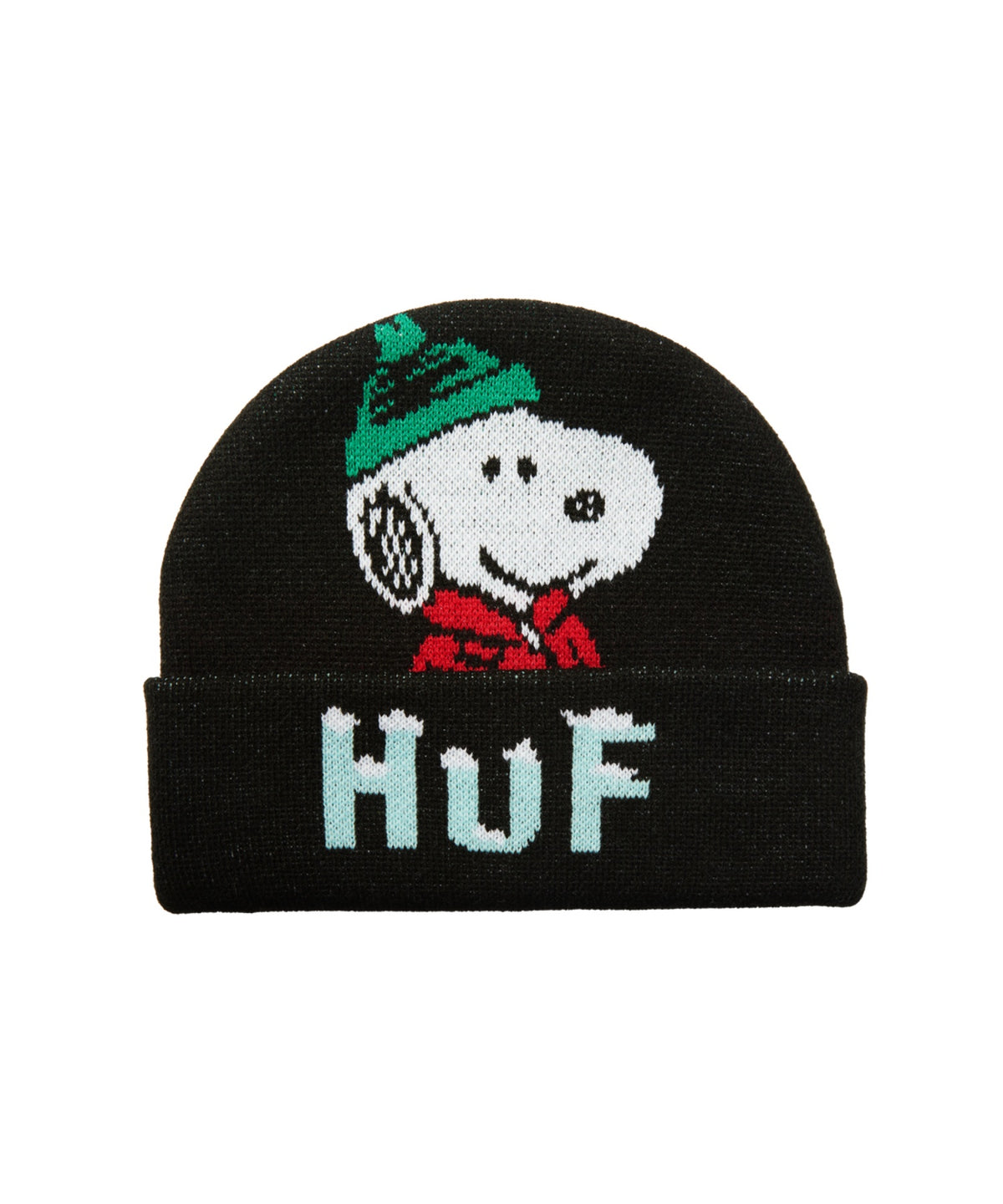 SNOOPY PUFFER CUFF BEANIE