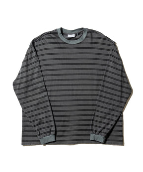 トップス SandWaterr RESEARCHED TEE LS RESEARCHED TEE LS / COTTON BORDER JERSEY – SandWaterr
