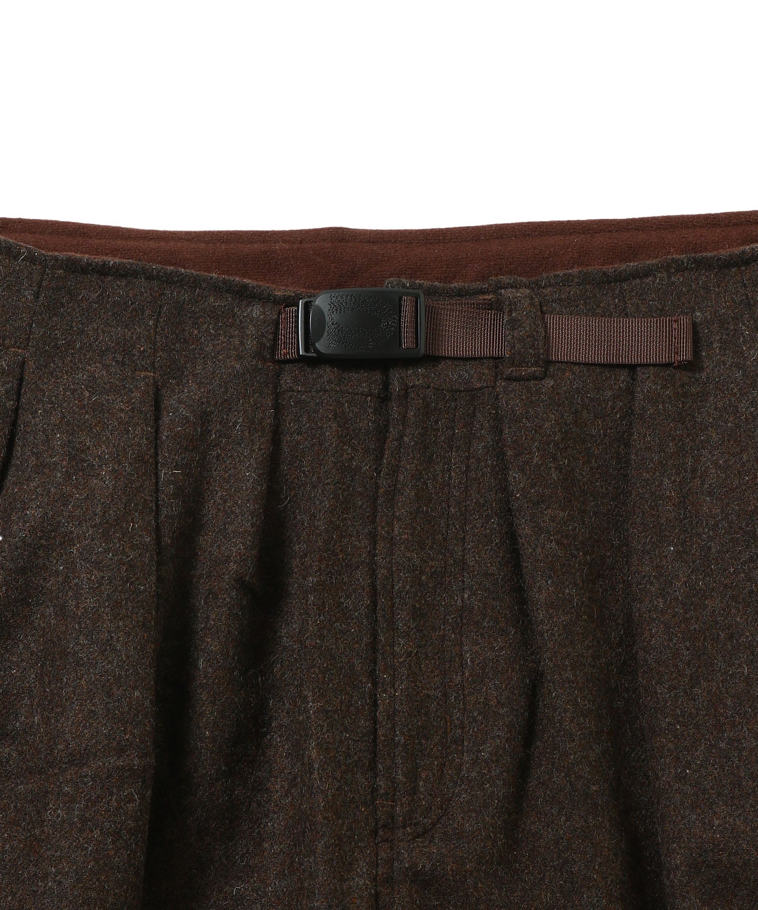 CRAFTED 3 TUCK SLACKS / WOOL MIX TWILL