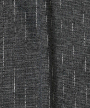 RESEARCHED 3/4 EASY SLACKS / WOOL SATIN CHALK STRIPE