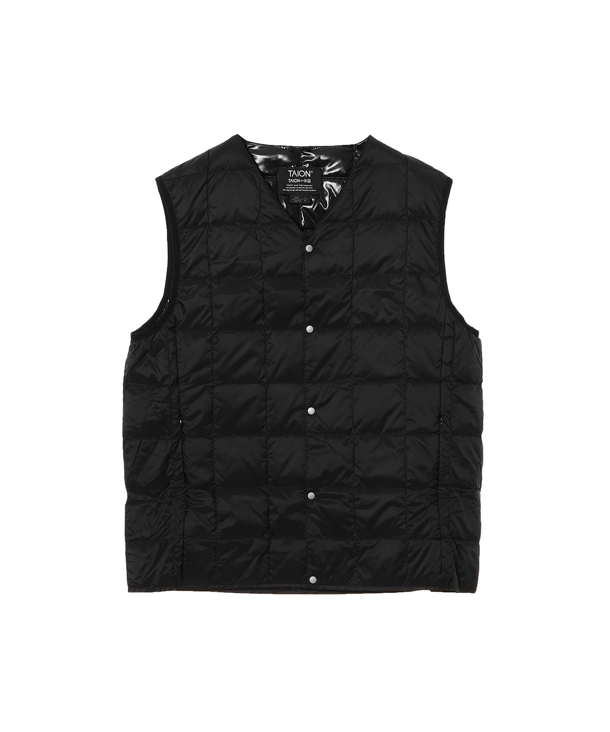 Basic V-Neck Button Inner Down Vest