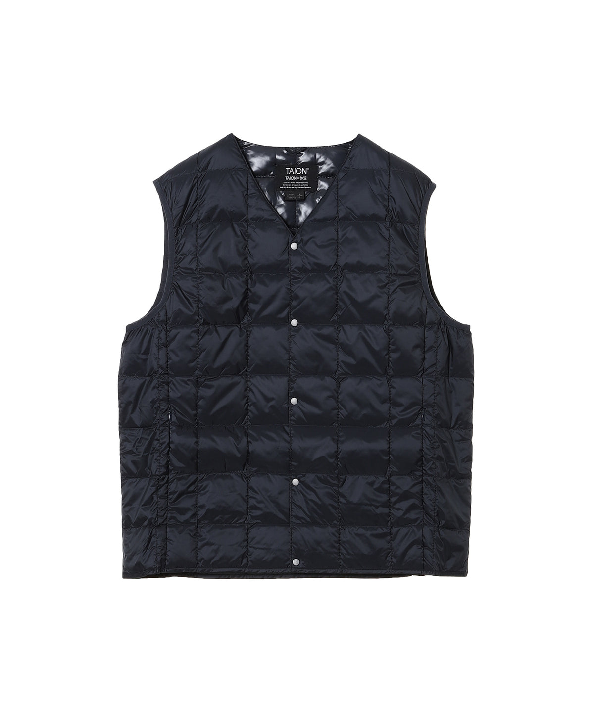 Basic V-Neck Button Inner Down Vest