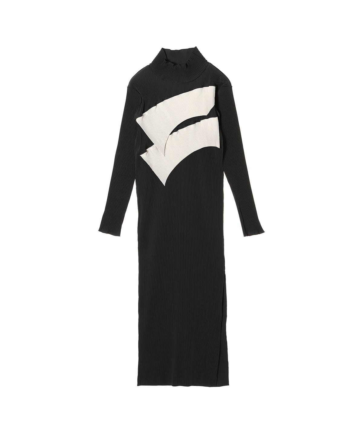 Todo Wave Long-Sleeve Dress High Neck Type