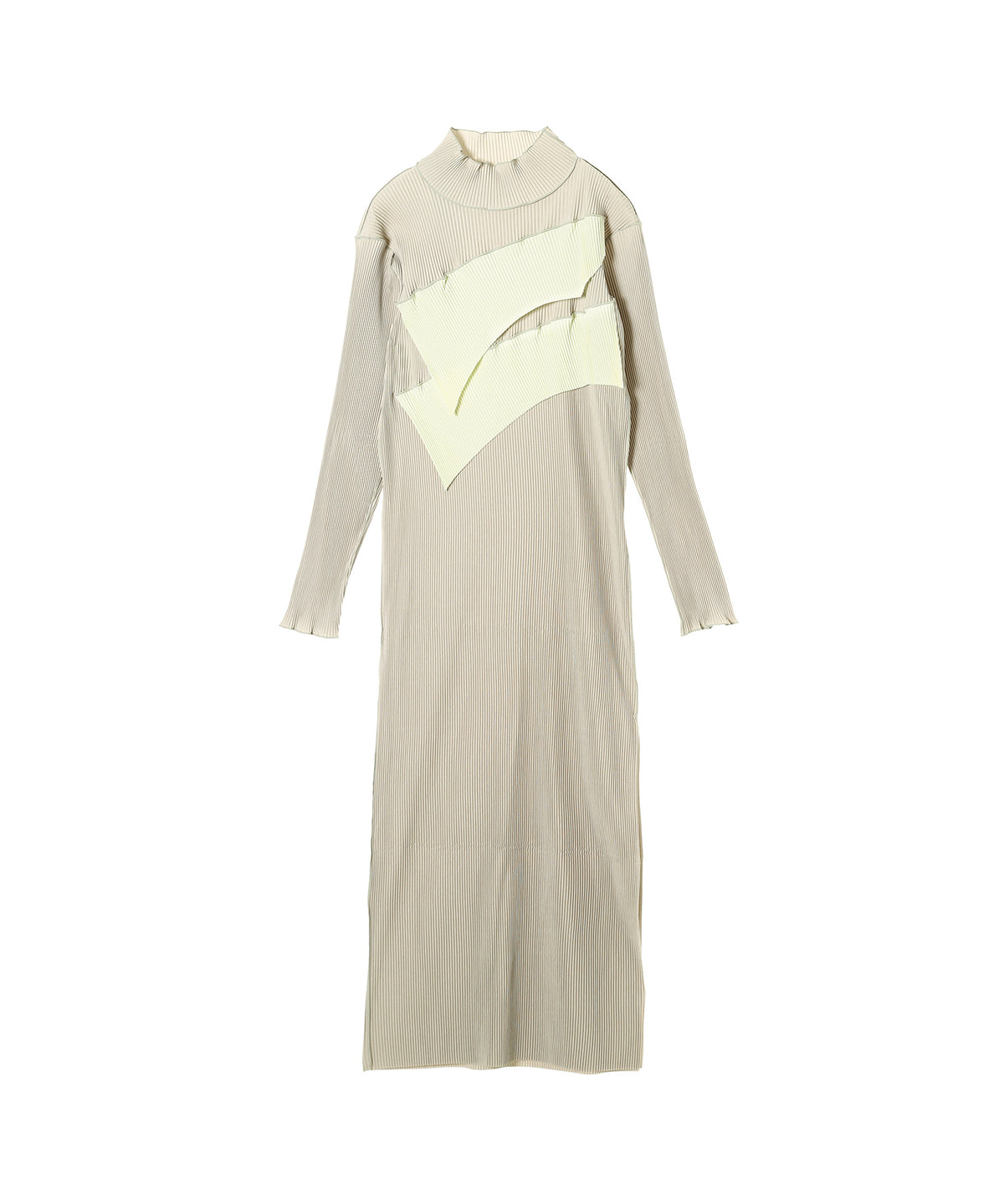 Todo Wave Long-Sleeve Dress High Neck Type