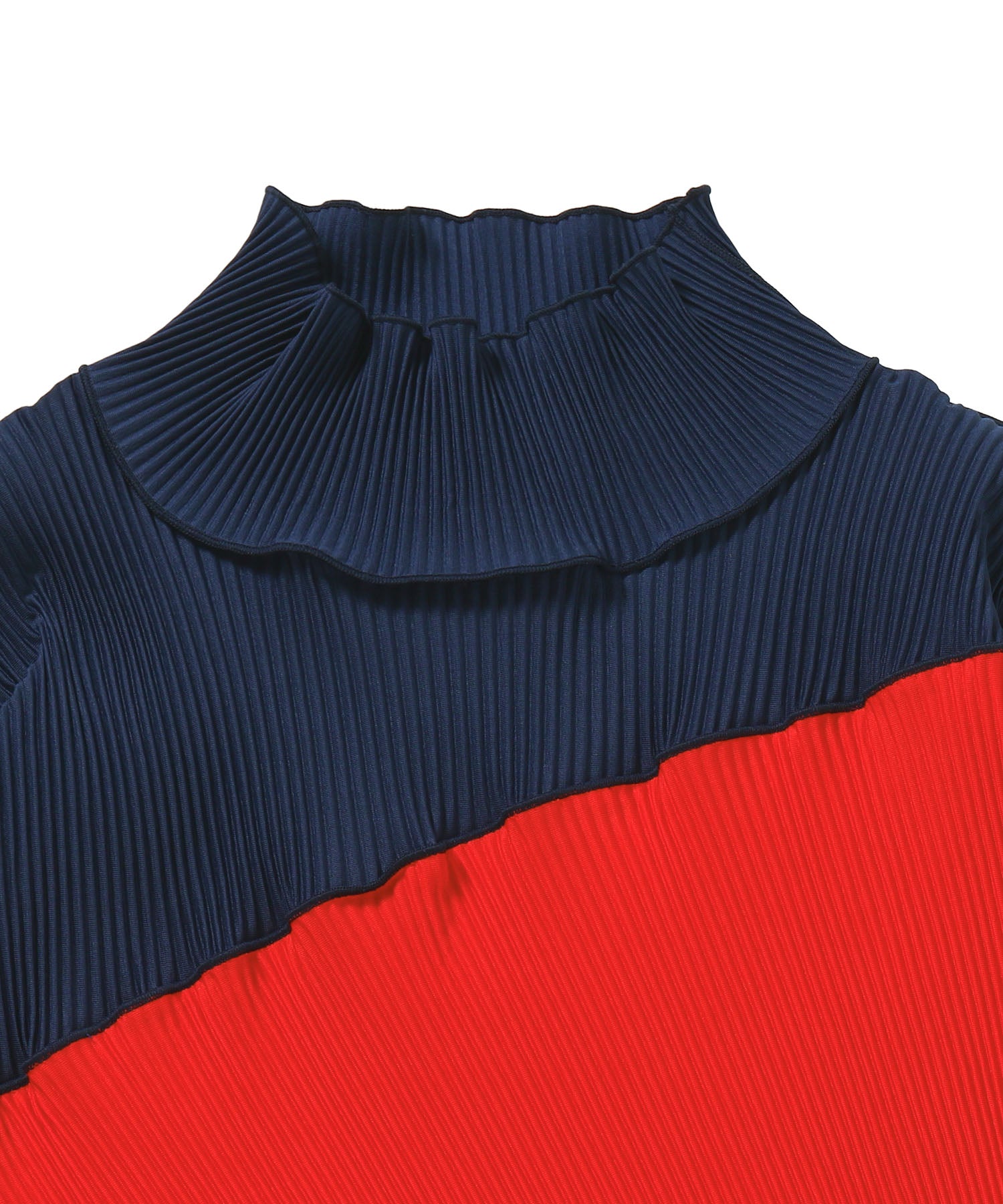 SPIRAL WAVE LONG SLEEVE TOP HIGH NECK TYPE - kotohayokozawa