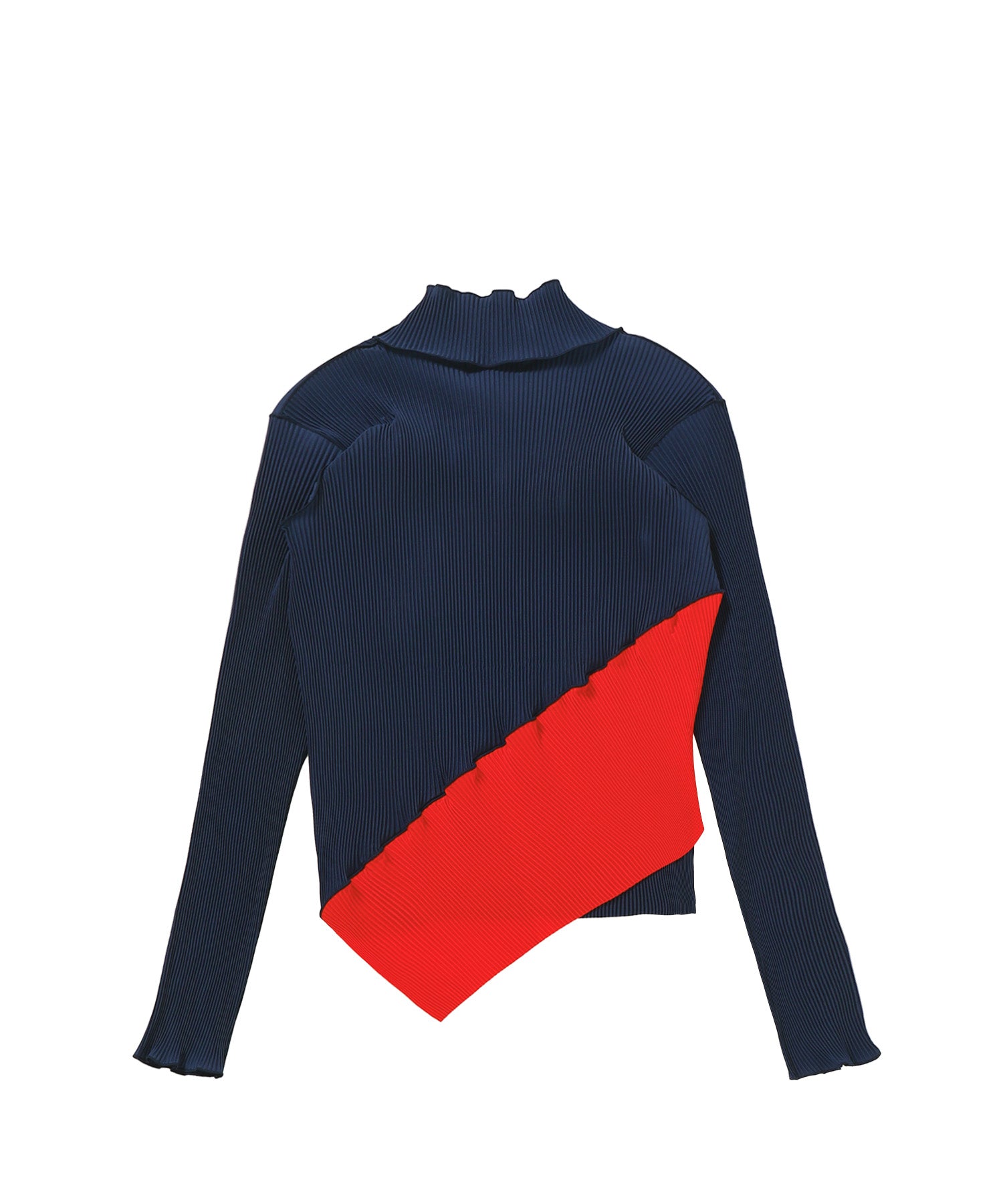 SPIRAL WAVE LONG SLEEVE TOP HIGH NECK TYPE - kotohayokozawa
