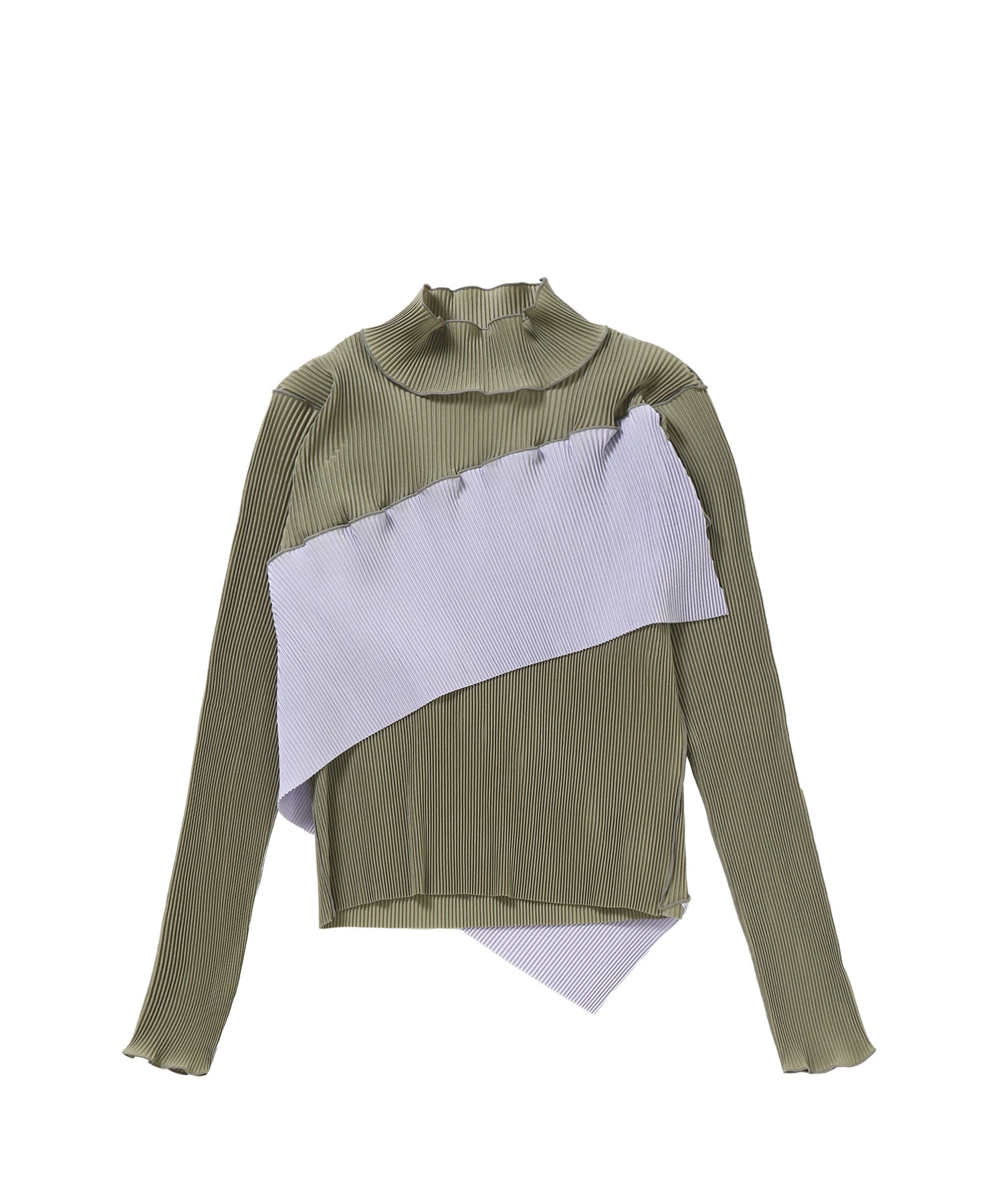 SPIRAL WAVE LONG SLEEVE TOP HIGH NECK TYPE - kotohayokozawa